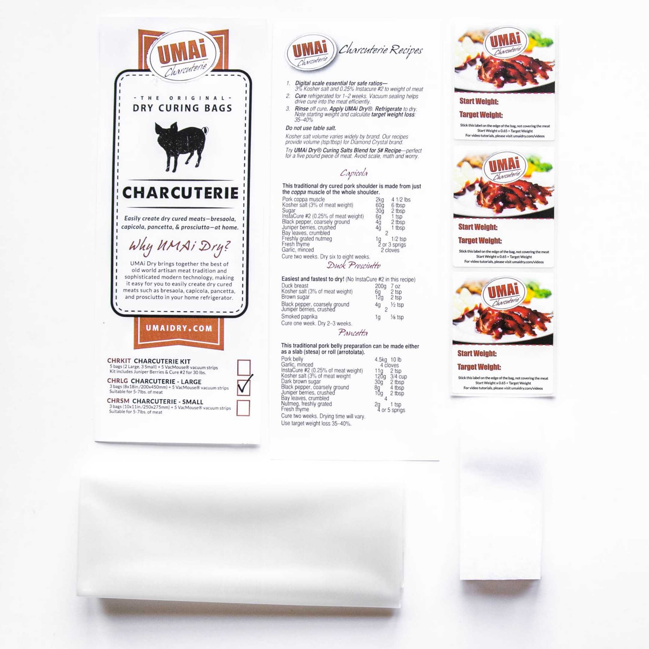 Charcuterie Dry Curing Bags-Large for Cured Meats-Umai Dry
