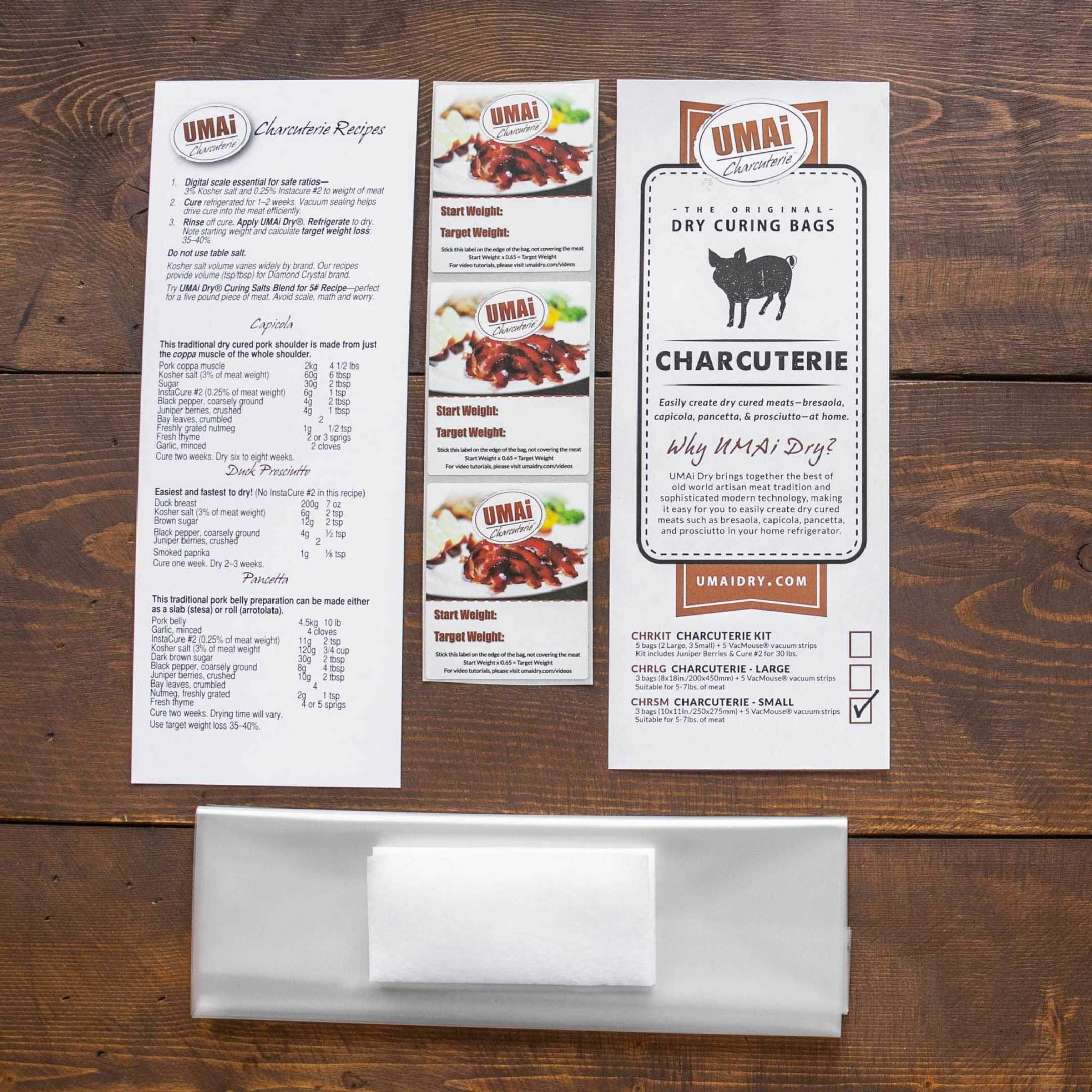 Charcuterie Dry Curing Bags- Small for Cured Meats-Umai Dry