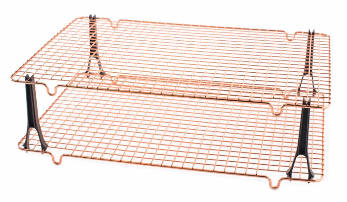 Nordic Ware Copper-plated Steel Grid 2 racks and 4 snap-on supports for drying with Umai Dry