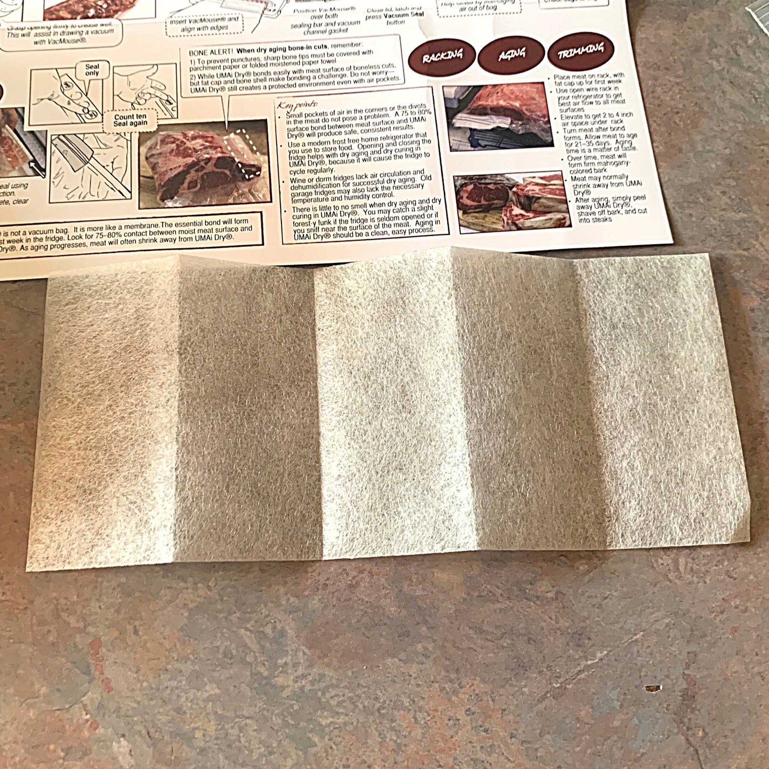 VacMouse bundle vacuum aid strips for in UMai Dry aging bag 