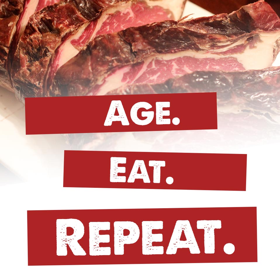 Age. Eat. Repeat. Ribeye/Striploin Restock (minus instructions)