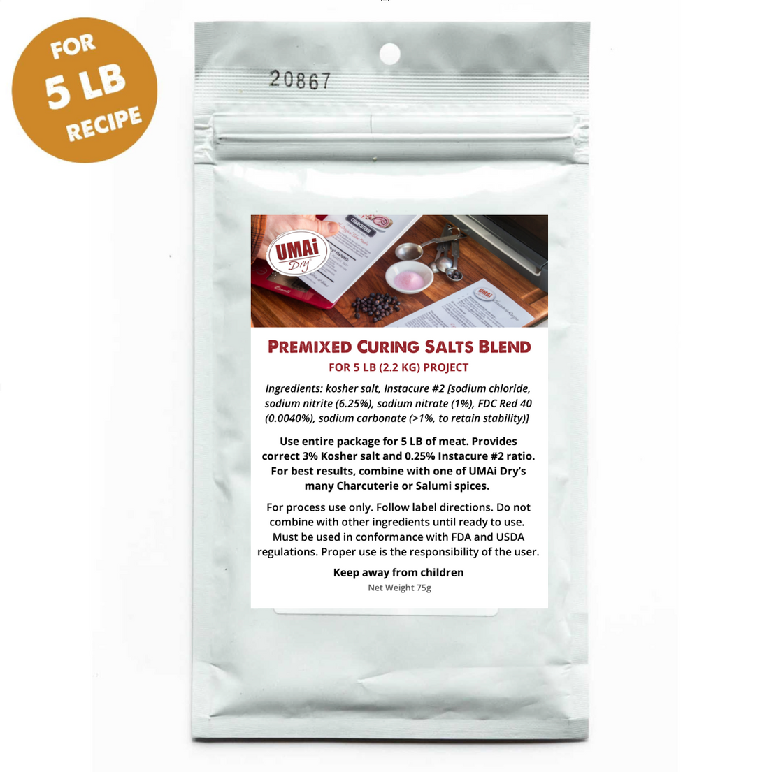 Umai Dry Premixed Curing Salts Blend for Salumi and Charcuterie