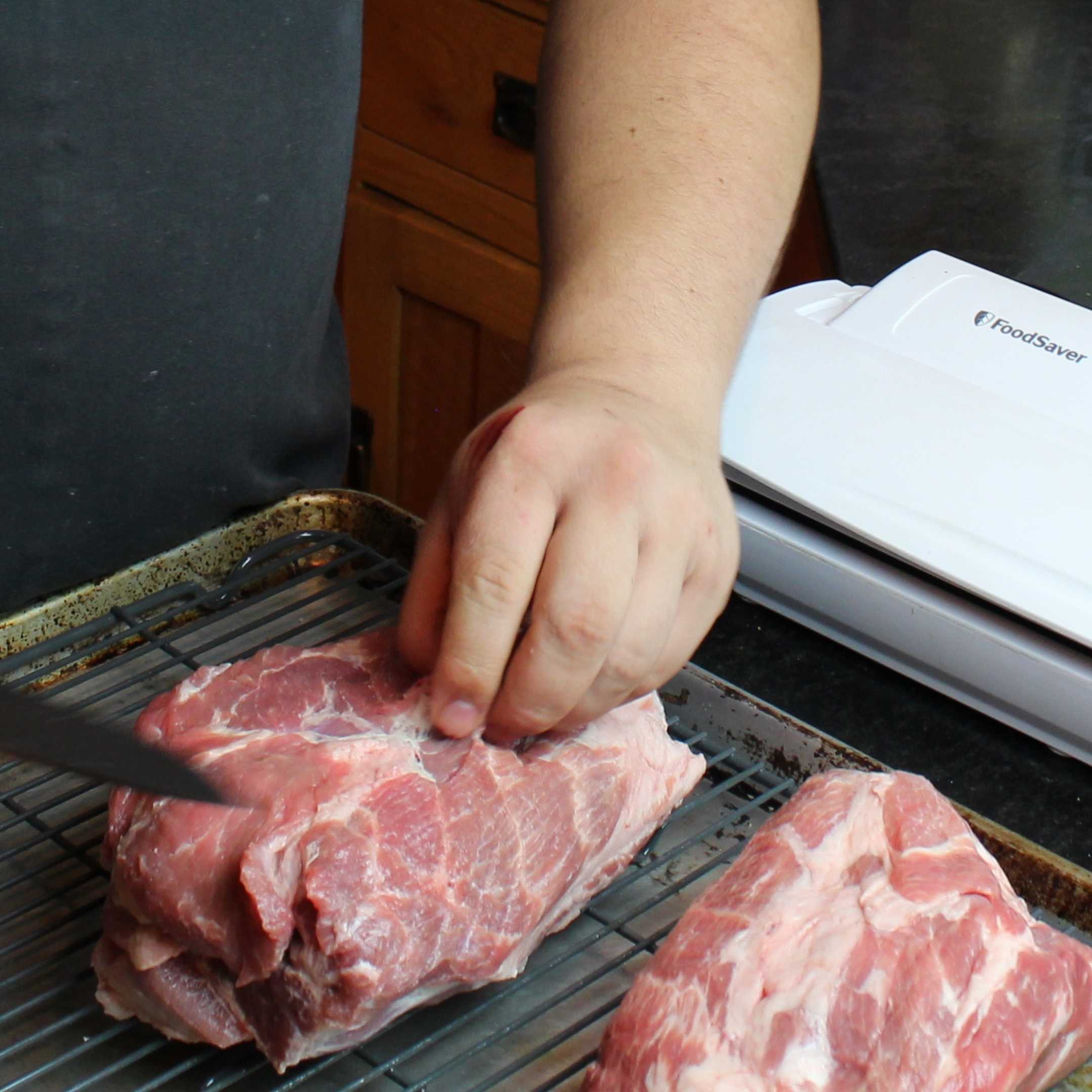 Quarter Sheet with Nesting Nonstick Grid Rack for dry aging beef