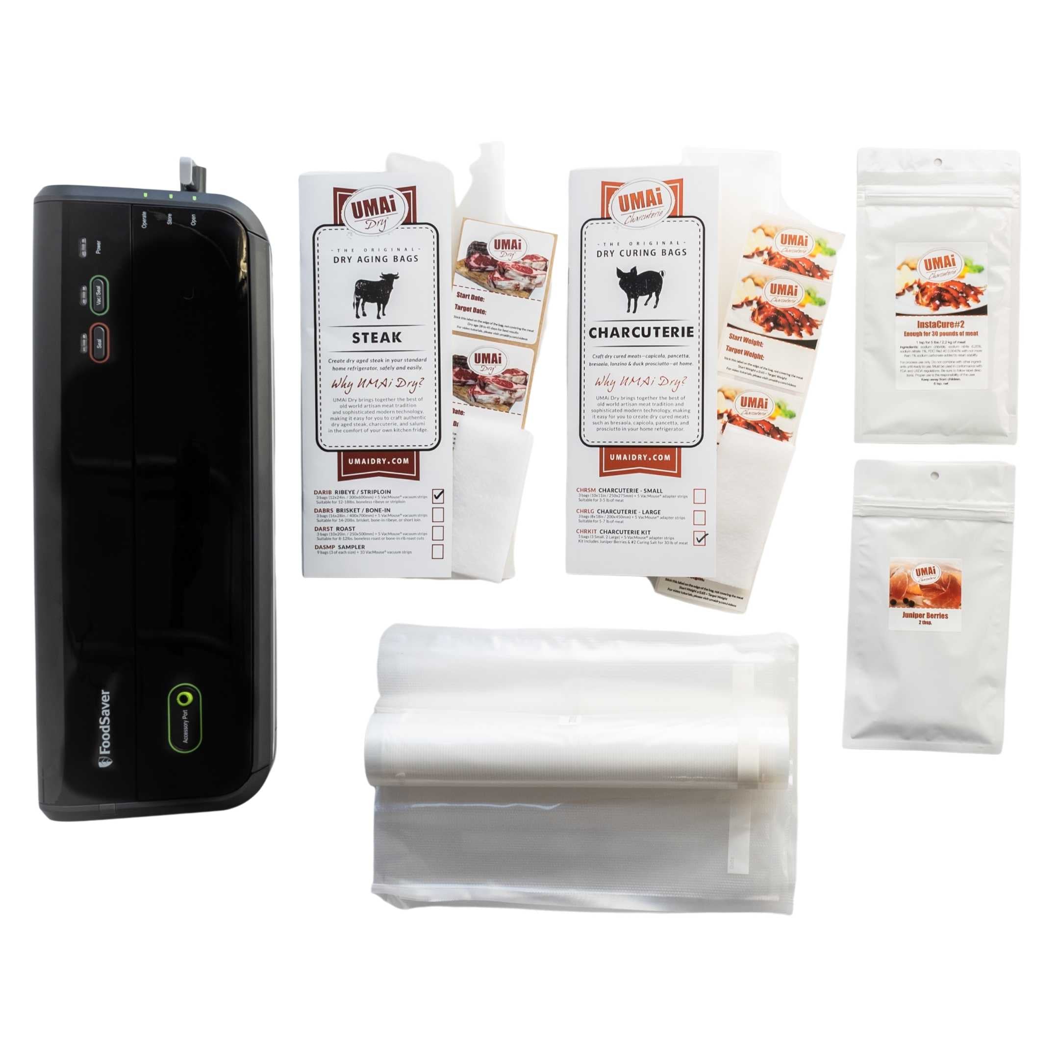 Artisan Meat Kit Steak and Charcuterie, vacuum sealer (120v) Umai Dry 