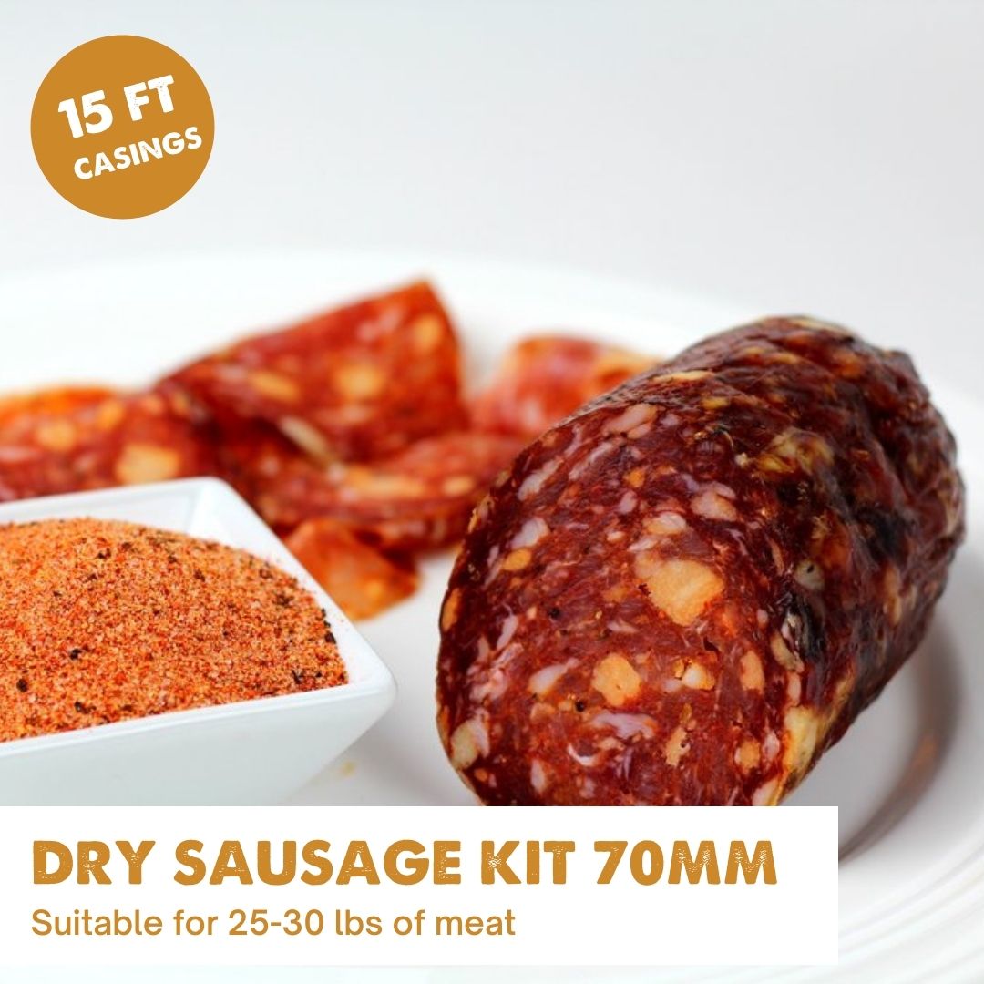 UMAi Dry 70mm salumi dry aging bag for dry sausage kit