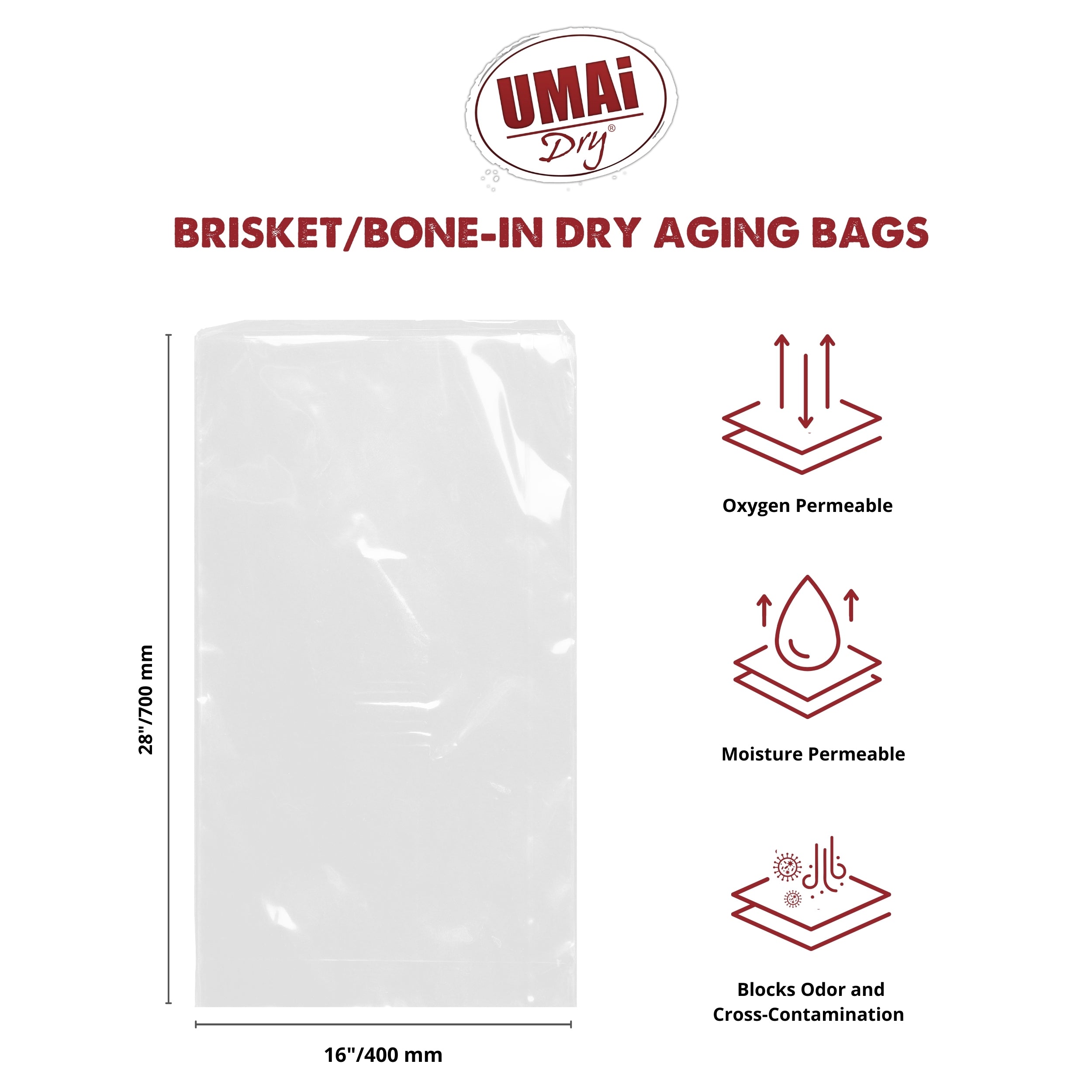 UMAi Dry®  Dry Aging Bags Brisket/Bone-in