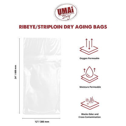 UMAi Dry just add meat dry aging bags for ribeye or striploin meat