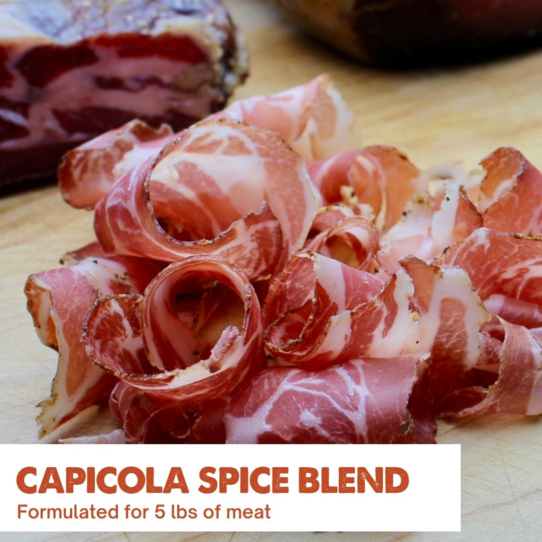 Charcuterie made with Pork Shoulder: Umai Dry Capicola Spice Blend