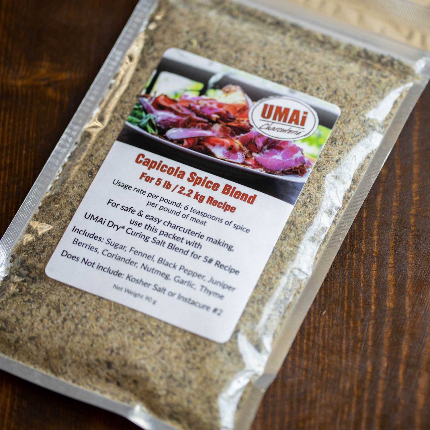 UMAi Dry capicola Charcuterie spice blend for five pound recipe