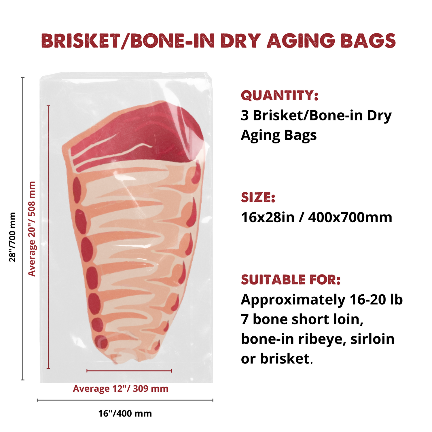 UMAI Dry Aging Brisket or Bone-in Bags - UMAi Dry