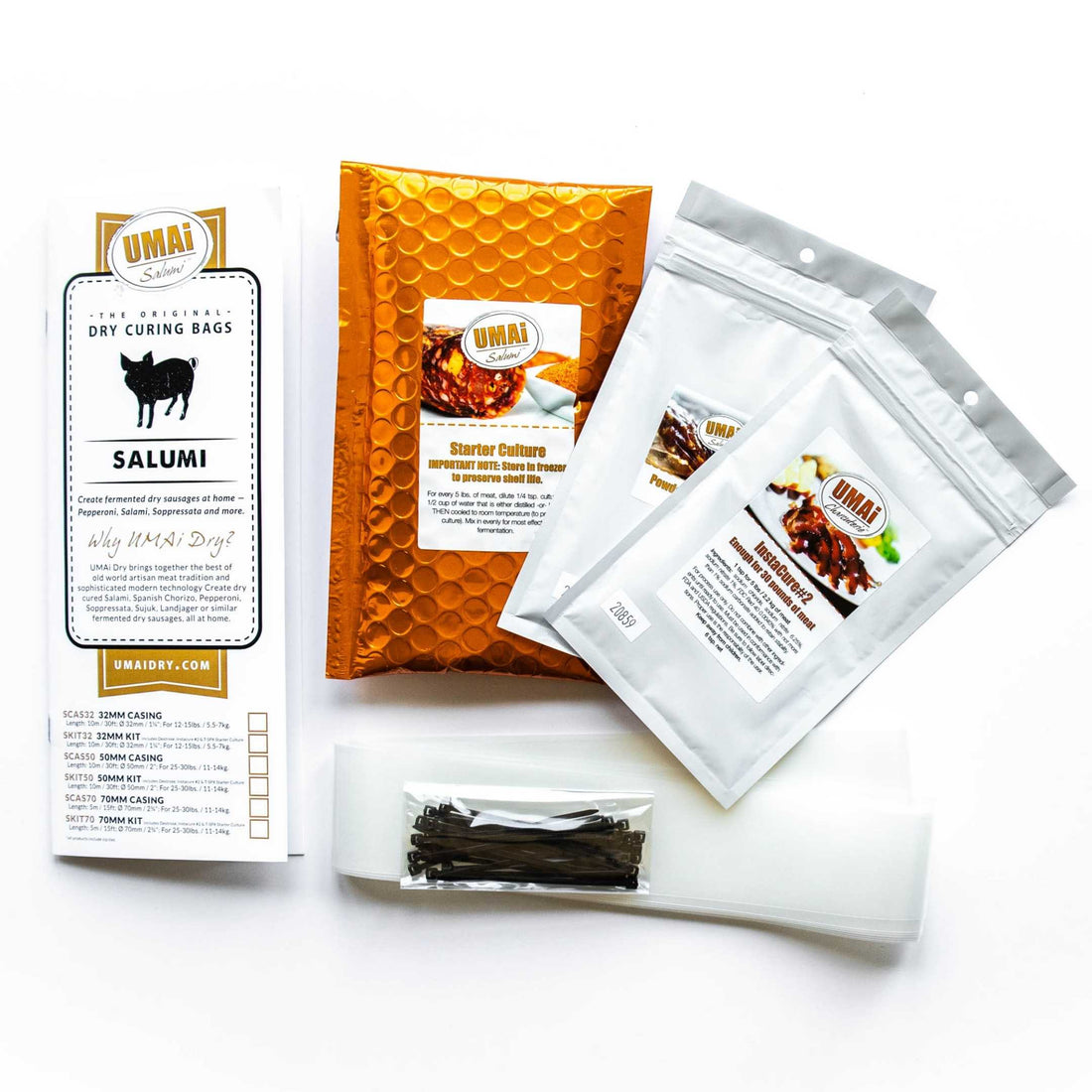 UMAi Dry 32mm dry aging bag dry sausage kit