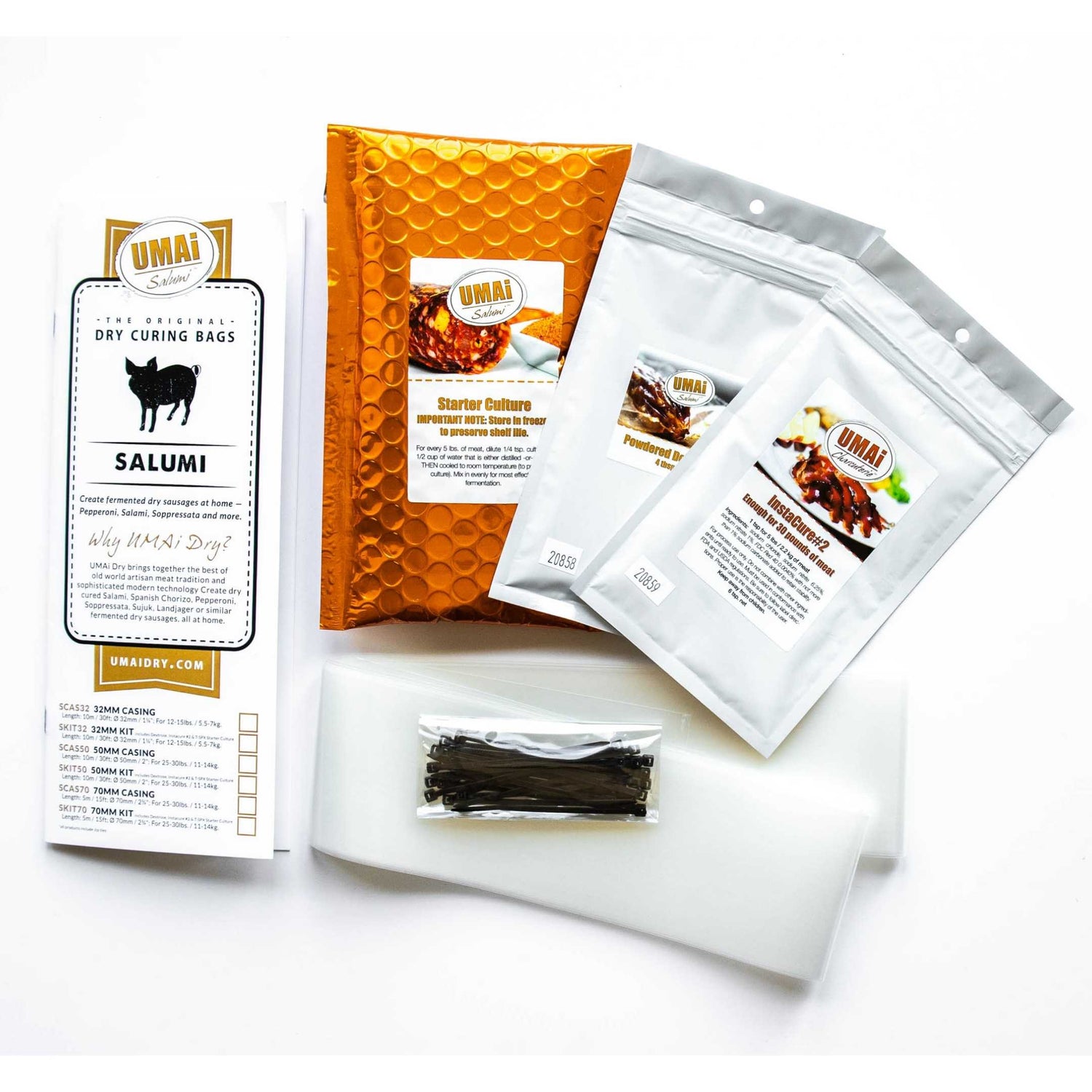 UMAi Dry 32mm dry aging bag dry sausage kit