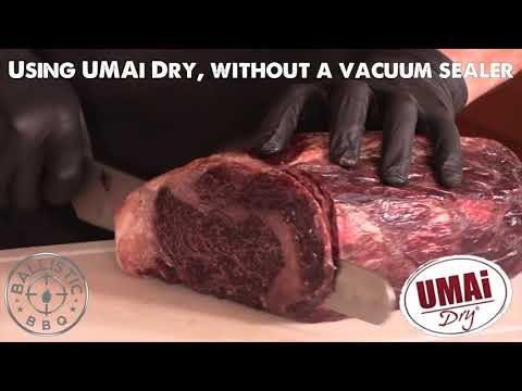 no vacuum sealer immersion application of UMAi Dry with Ballistic BBQ